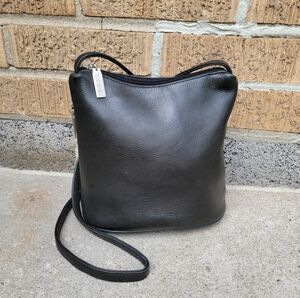 Hobo International Vintage Black Leather Small Bucket Crossbody